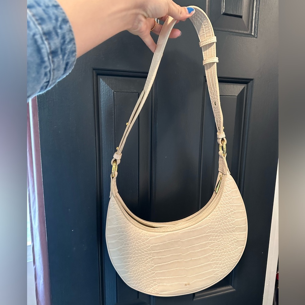JW PEI Women's Carly Saddle Bag White Gold Hardware